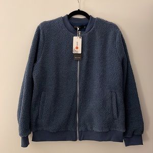 MIROL Women's Sherpa Fleece Jacket Faux Fuzzy Zip Up Bomber Coat